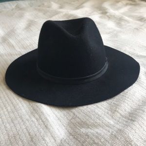 100% wool black hat